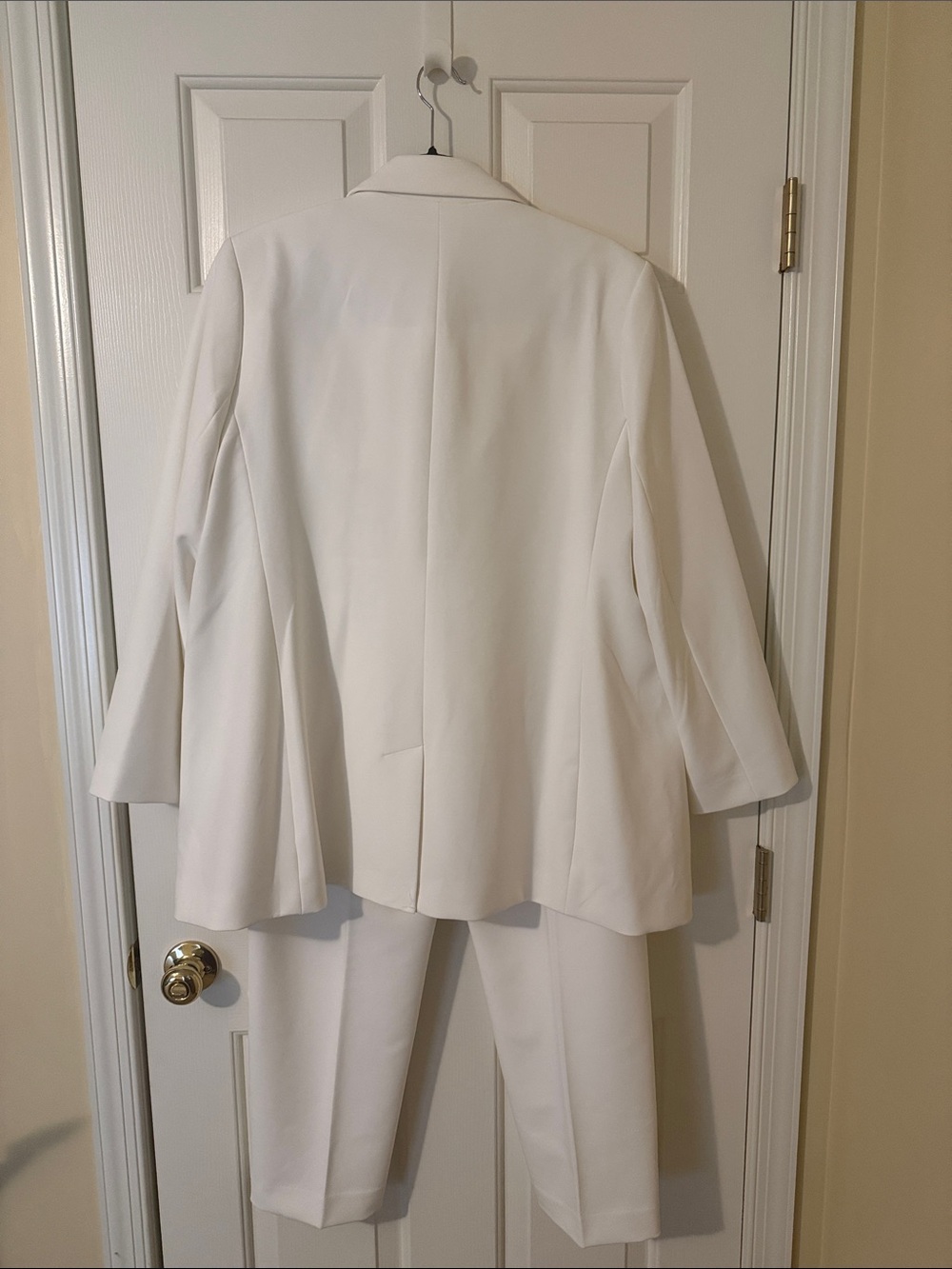 White Express Editor Ankle Pants Suit Size 16 Long/XL - Picture 2 of 13